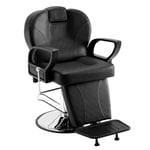 VEVOR Chaise de Coiffeur Inclinable 90°-130° Fauteuil de Salon Coiffure Hydraulique Pivotant 360° 150 kg Hauteur Réglable 930-1060 mm Siège Barbier pour Salon Professionnel, Shampoing, Beauté, Noir