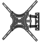 WALI TV Wall Bracket for 26-55 Inch TV, Articulating TV Wall Mount for LED TV Flat Panel Screen with Tilt Swivel Extension, Full Motion TV Bracket Holds Up to 25 kg, Max VESA 400x400mm, Black (2655LO)