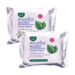 SPA Micellar Water Facial Wipes Makeup Mascara Remover Hydrating 2 Pack -50 wipe