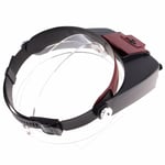 Led Head Lamp Visor Jeweler Magnifier Lighting Magnifying Glass