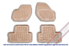 Gummimatta Beige Seat Leon MK2, Skoda Octavia 2004-2013, VW Golf MK5 & MK6, VW Sciroccs MK3