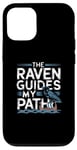 Coque pour iPhone 14 Pro Illustration viking nordique The Raven Guides My Path