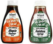 Skinny Foods Syrup Twin Pack SW Maple Syrup - Golden Syrup Dessert Topping Suga