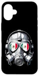 Coque pour iPhone 16 Plus Drapeau Mexicain Mexique Homme Masque à Gaz Graphique