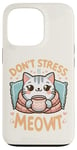 Coque pour iPhone 13 Pro idee cadeau citation drôle relaxation design chat kawaii