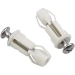 2pcs Vis D'expansion pour Couvercle de Toilette Fixation Abattant WC Vis pour Lunette Toilette Ensemble de Fixation Pièces de Rechange pour Couvercle