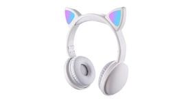 Casque oreille chat oreillette rechargeable led lumière pliable écouteurs réglables