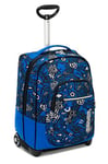 Seven Rolling backpack, FIT NOONGAR, Wheeled Book Bag, 2 in 1, Backpack + Trolley, for Teen, Girls&Boys, For School, Sport, Free Time, Laptop Sleeve, Italian Design, blue