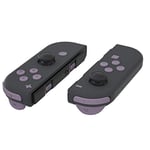 eXtremeRate Boutons de Remplacement Complet pour Nintendo Switch Joycon, Compatible avec Modèle OLED, ABXY Direction Home Plus Moins L R ZL ZR SR SL Trigger pour Joycon Manette,Violet Grisâtre Foncé