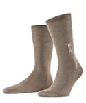 FALKE Men's Airport M SO Wool Cotton Plain 1 Pair Socks, Brown (Nutmeg Melange 5410) - Ho Ho Ho, 8.5-9.5