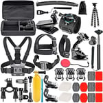 Kit d'accessoires 50 en 1 pour caméra d'action GoPro Hero 9 Max 8 7 6 5 4 3 3+ 2 1, DJI Action SJ4000/5000/6000.[G253]