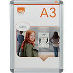 Nobo Premium Plus Wall Mountable Snap Display Frame 1902213 A3 Aluminium Silver 33.9 x 46.3 cm