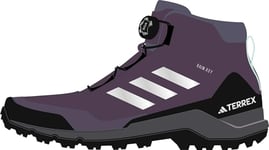 adidas Mixte Enfant Terrex Winter Mid Boa Rain.rdy Hiking Shoes Chaussures de randonnée, Aurora Plum Matte Silver Core Black, Child