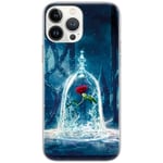 ERT GROUP mobile phone case for iPhone 13 PRO MAX original and officially licensed Disney pattern Beauty and the Beast 002 blue optimally adapted to the shape of the mobile phone, case made of TPU