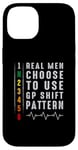 iPhone 14 Real Men Use RACE Shift Pattern Tee - Motorcycle Gear Shift Case