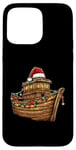 Coque pour iPhone 15 Pro Max Chapeau de Noël Arche de Noé