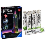 Pack Puzzle 3D - Empire State Building + 8 Piles Amazon Basics AAA