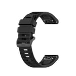 Armband i silikon till Garmin Fenix 6X - 26mm - Svart