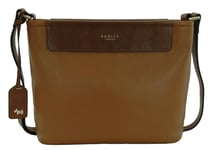 Radley Brown Crossbody Bag Shoulder Mid Tan Leather Medium Top Zip Brompton Mews