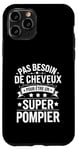 Coque pour iPhone 11 Pro Super Pompier Humour Cadeau Pompier Homme Chauve Pompier