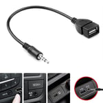 2Pack 3.5mm Male Audio AUX Jack to USB 2.0 Type A Female OTG Converter Adapter