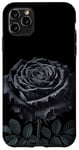 Coque pour iPhone 11 Pro Max Rose noire gothique pour fille - Pour la Saint-Valentin, Halloween