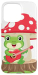 Coque pour iPhone 15 Pro Max Anime Kawaii Musical Frog Mushroom