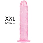 AUCUNE Sextoy,Forte ventouse gode jouet pour adulte érotique doux gelée Anal godemichet réaliste pénis g - Type XXL Size Pink #A
