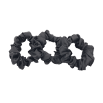 Complement 3-pack Mini Satin-scrunchies Svart