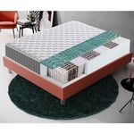 Matelas ressorts ensachés 180x200 cm accueil mémoire de forme - epaisseur 22 cm - modèle palermo