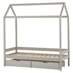 Hoppekids ECO Comfort HussÃ¤ng 70x160 med lÃ¥dor - GrÃ¥