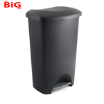 Plastic  Family  Kitchen  Utility  Bin ,  50  Litre ,  New  Black  with  Silver