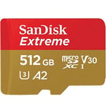 SanDisk Minneskort Micro SDXC Extreme 512G utan Adapter