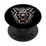 Costume d'Halloween effrayant visage de diable maléfique PopSockets PopGrip Adhésif