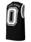 Zero Fucks Given Basketball Jersey Svart/Vit [Ryggtryck]