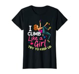 Rock Climbing Women Indoor Bouldering Girl Wall Training T-Shirt