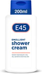 E45 Emollient Shower Cream Dermatological Soap Free - Non Foaming 200 ml