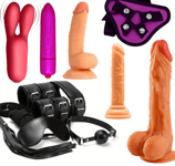 Strap on Dildo Sex Toy Kit For Couples Bondage Vibrator Vibrator Double Dildo