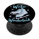 Ice Skating In A Winter Wonderland Figure Skater Christmas PopSockets Adhesive PopGrip