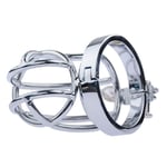 Luckly77 Male Slave Stimulation Toys Male Stainless Steel Medical Metal Chastity Belt CB Metal Steel Dragon Chastity Device Alternative Toys Privacy Convenience (Size : 44mm)