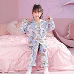 Sanrioes Anime Cinnamoroll Kuromi Barn Pyjamas Set Cartoon Kawaii Pojke Flicka Sovkläder Barn Hemkläder Termisk Underkläder NM-7SSDW NM-7SSDW 16