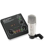 Behringer VOICE STUDIO Complete Recording Bundle with Studio Condenser Mic, Tube Preamplifier with 16 Preamp Voicings and USB/Audio Interface, Compatible with PC and Mac