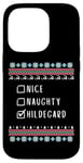 iPhone 14 Pro Nice, Naughty, Hildegard Christmas Ugly Sweater Style Case