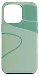 Coque pour iPhone 13 Pro Art abstrait bohème neutre vert clair et vert menthe