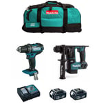 Kit MK201 (DDF482 DHR171 2 x 5,0 Ah DC18RC LXT600) - Makita