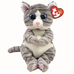 OFFICIAL TY BEANIE BABY BELLIES MITZI  GREY CAT REG 6" SOFT TOY 40539