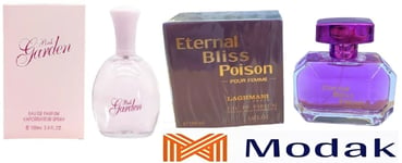 Modak 2 Pack women Perfume Pink Garden, Eternal Bliss Poison EDP 100ml