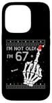 Coque pour iPhone 14 Pro 67 + 1 Flip Off Middle Finger - Funny Skull 68th Birthday