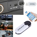 Muovinen Bluetooth-yhteensopiva USB A2DP-sovitin Dongle Music Audio -vastaanotin Langaton handsfree-autostereo 3,5 mm:n liitin Auto AUX:lle