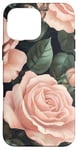 Coque pour iPhone 16 Pro Max Blush Rose Bloom Dark Garden Design